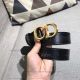 Perfect Replica CD Black Leather Belt For Women - Yellow Gold Buckle (6)_th.jpg